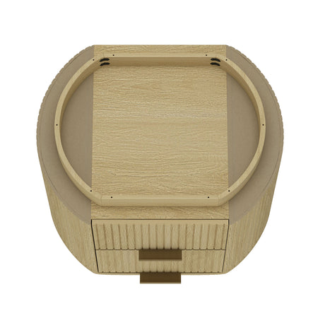 Olivia Nightstand in Natural Oak and Gold - Ornate Home