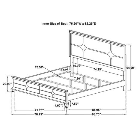Olivia Pearl White California King Panel Bed - Ornate Home