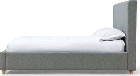 Olivia Pewter California King Upholstered Platform Bed - Ornate Home