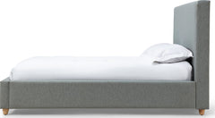 Olivia Pewter Queen Upholstered Platform Bed - Ornate Home