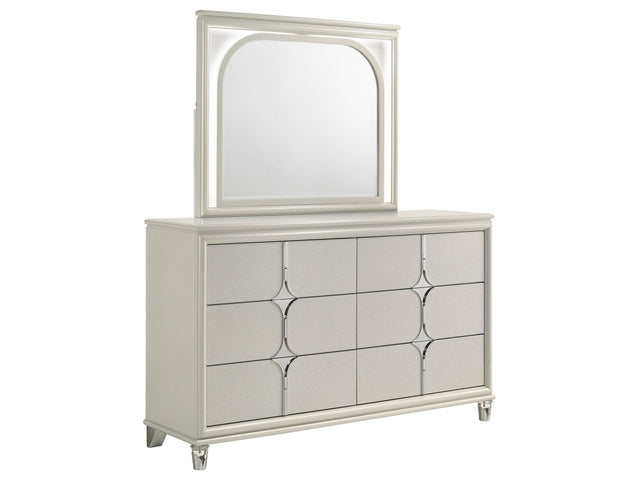 Olivia White Dresser and Mirror - Ornate Home