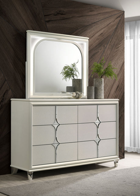 Olivia White Dresser and Mirror - Ornate Home