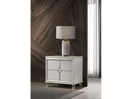Olivia White Nightstand - Ornate Home