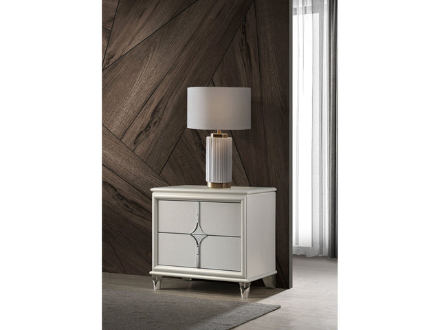 Olivia White Nightstand - Ornate Home