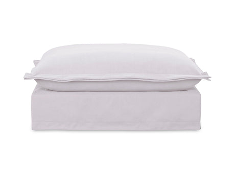 Olivia White Ottoman - Ornate Home