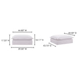 Olivia White Ottoman - Ornate Home