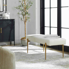 Olivier White Bench - Ornate Home