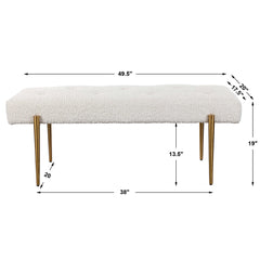 Olivier White Bench - Ornate Home