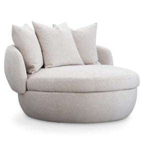 Ollie Ivory Swivel Chair - Ornate Home