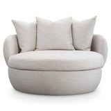 Ollie Ivory Swivel Chair - Ornate Home