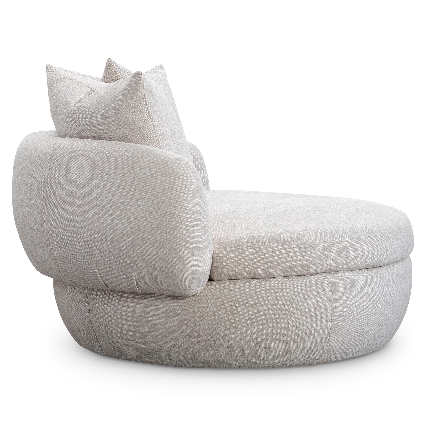 Ollie Ivory Swivel Chair - Ornate Home