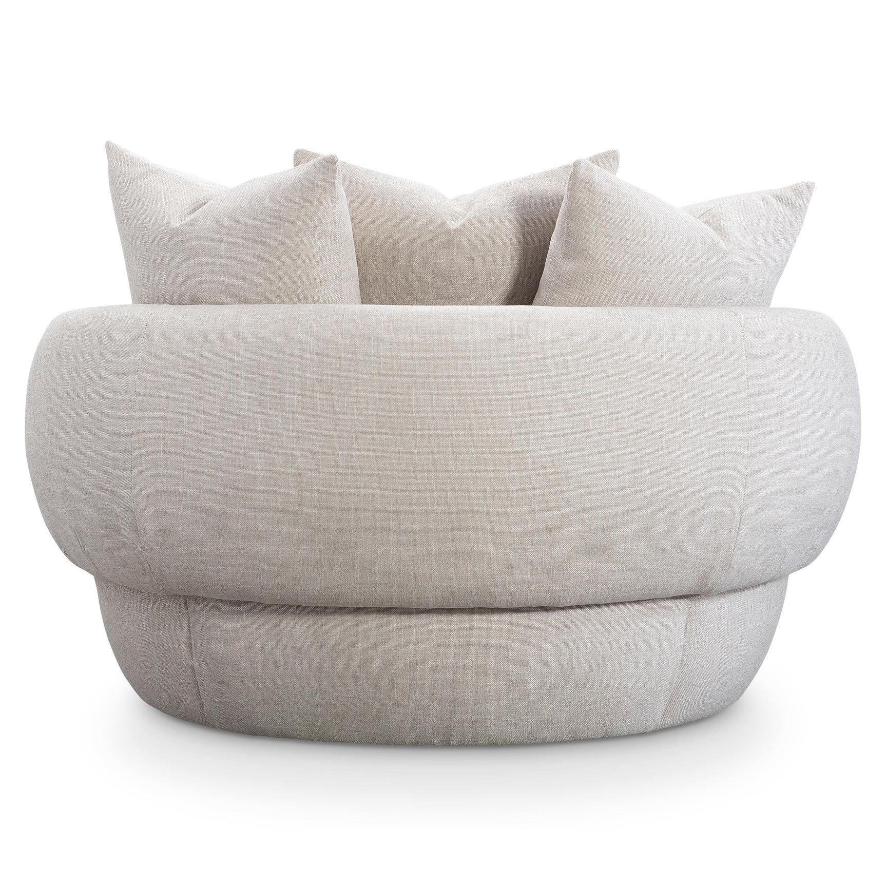 Ollie Ivory Swivel Chair - Ornate Home