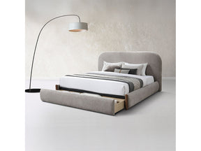 Ollya Gray Queen Bed w/Storage - Ornate Home