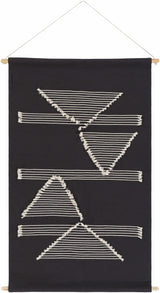 Olmitz Black-Beige Modern Geometric Wall Hanging - Ornate Home