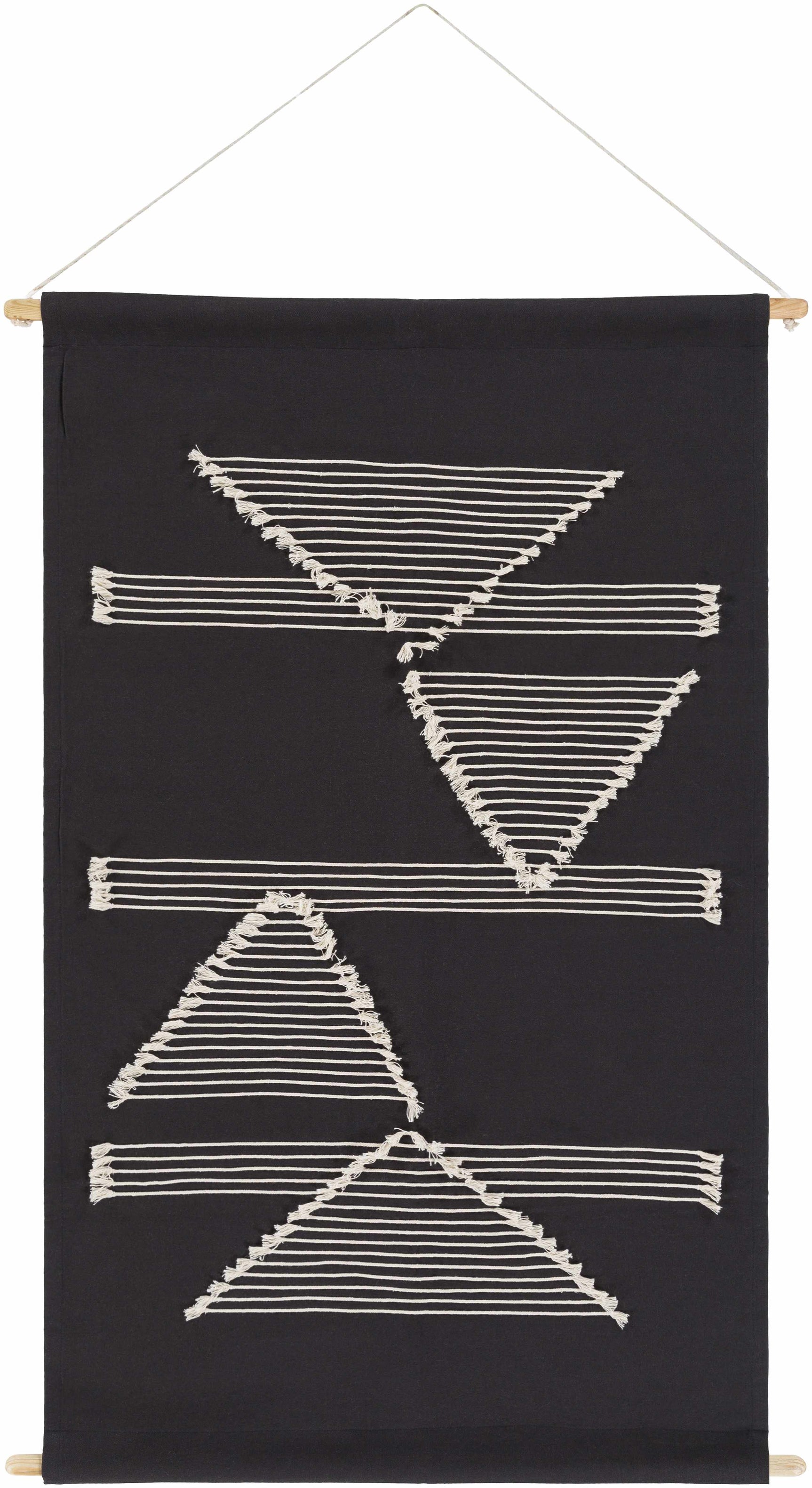 Olmitz Black-Beige Modern Geometric Wall Hanging - Ornate Home