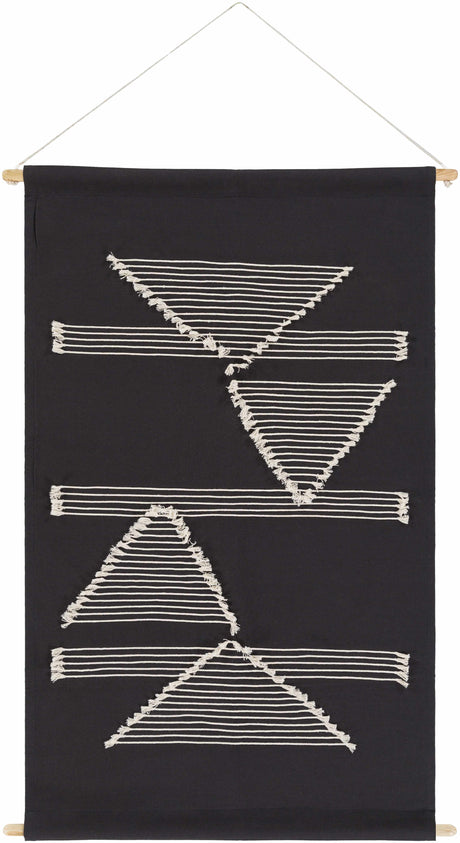 Olmitz Black-Beige Modern Geometric Wall Hanging - Ornate Home