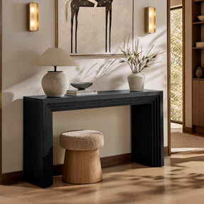 Olney Black 63 Inch Fluted Console Table