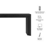 Olney Black 63 Inch Fluted Console Table