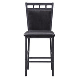 Olney Black/Dark Brown/Faux Marble 5-Piece Pack Counter Height Set - Ornate Home