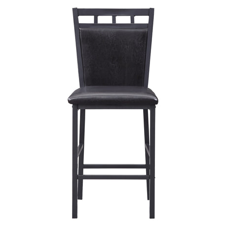 Olney Black/Dark Brown/Faux Marble 5-Piece Pack Counter Height Set - Ornate Home