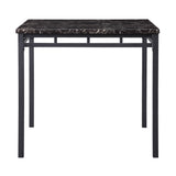 Olney Black/Dark Brown/Faux Marble 5-Piece Pack Counter Height Set - Ornate Home