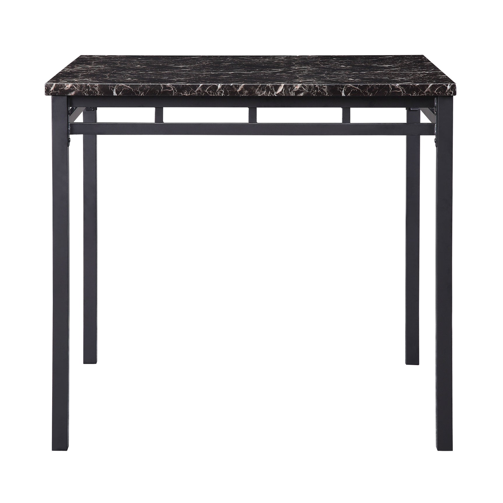 Olney Black/Dark Brown/Faux Marble 5-Piece Pack Counter Height Set - Ornate Home