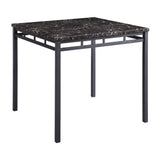 Olney Black/Dark Brown/Faux Marble 5-Piece Pack Counter Height Set - Ornate Home