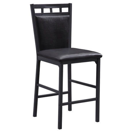 Olney Black/Dark Brown/Faux Marble 5-Piece Pack Counter Height Set - Ornate Home