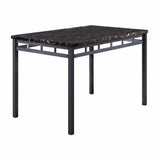 Olney Brown Faux Marble Top 5-Piece Pack Dinette Set - Ornate Home