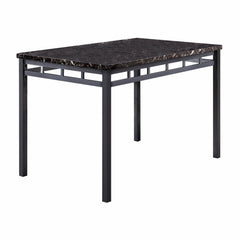 Olney Brown Faux Marble Top 5-Piece Pack Dinette Set - Ornate Home