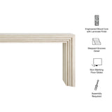 Olney Ivory Travertine 63 Inch Fluted Console Table