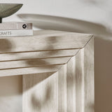 Olney Ivory Travertine 63 Inch Fluted Console Table