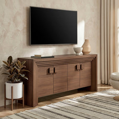 Olney Walnut 4-Door Fluted Sideboard