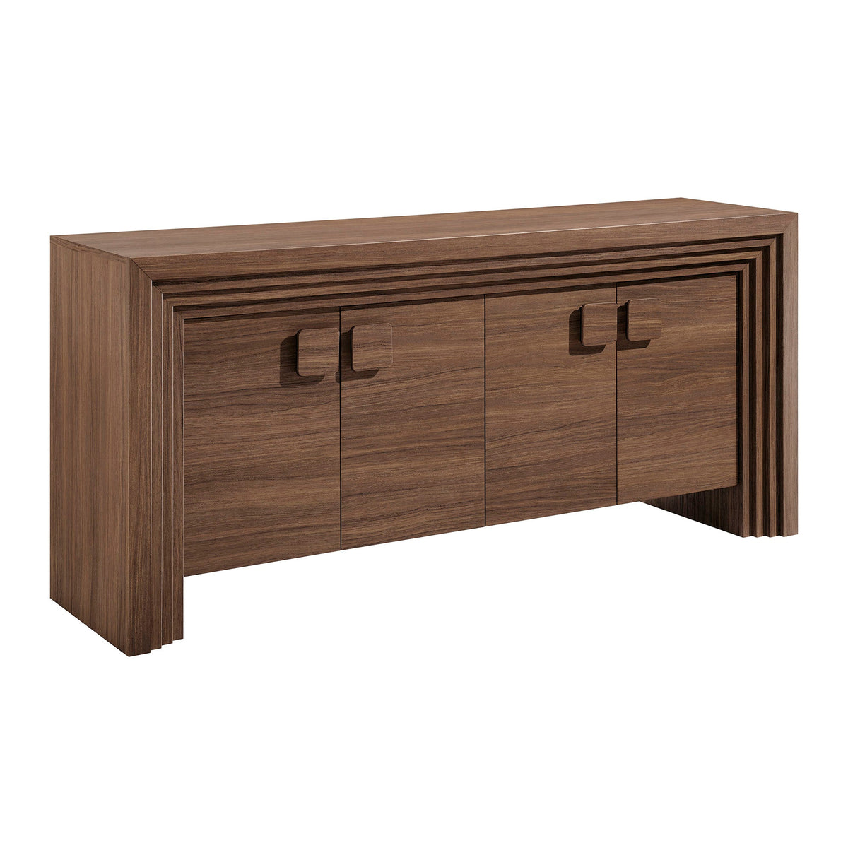 Olney Walnut 4-Door Fluted Sideboard