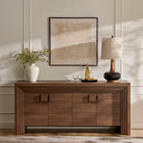Olney Walnut 4-Door Fluted Sideboard