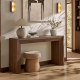 Olney Walnut 63 Inch Fluted Console Table
