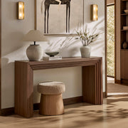 Olney Walnut 63 Inch Fluted Console Table