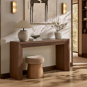 Olney Walnut 63 Inch Fluted Console Table