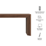 Olney Walnut 63 Inch Fluted Console Table