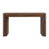 Olney Walnut 63 Inch Fluted Console Table
