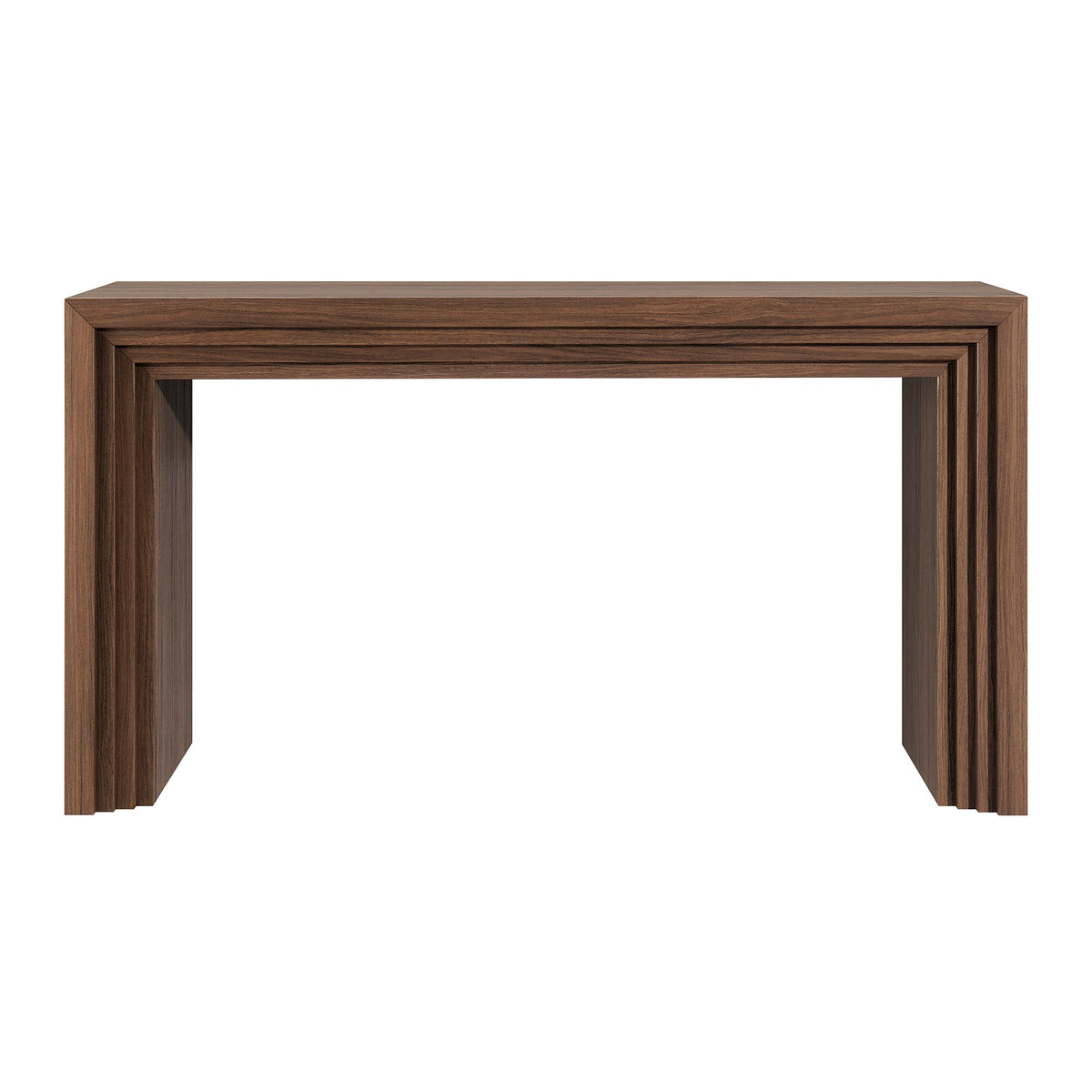Olney Walnut 63 Inch Fluted Console Table