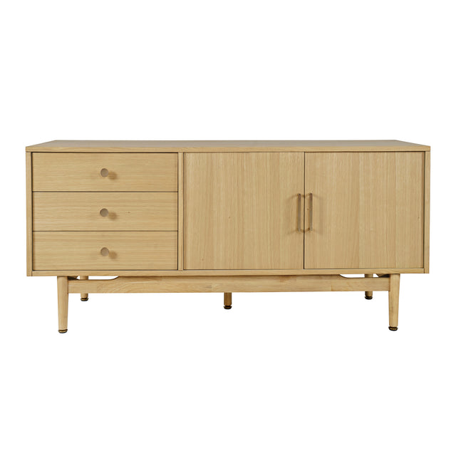 Olson Light Oak Media Console 57 - Ornate Home