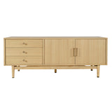 Olson Light Oak Media Console 67 - Ornate Home