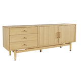 Olson Light Oak Media Console 67 - Ornate Home