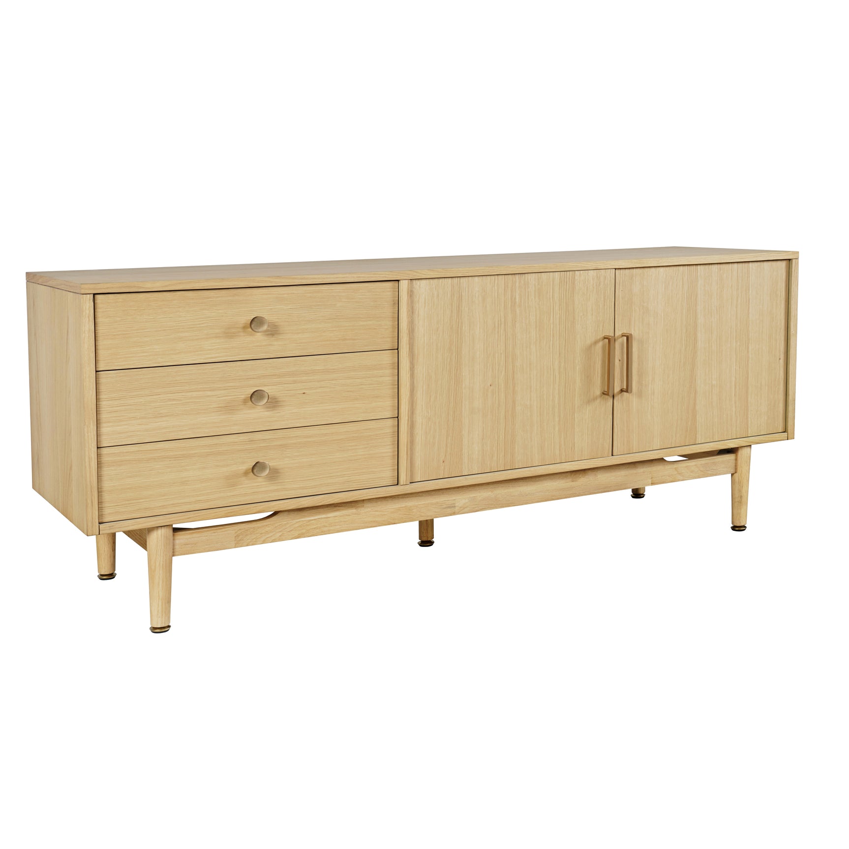 Olson Light Oak Media Console 67 - Ornate Home