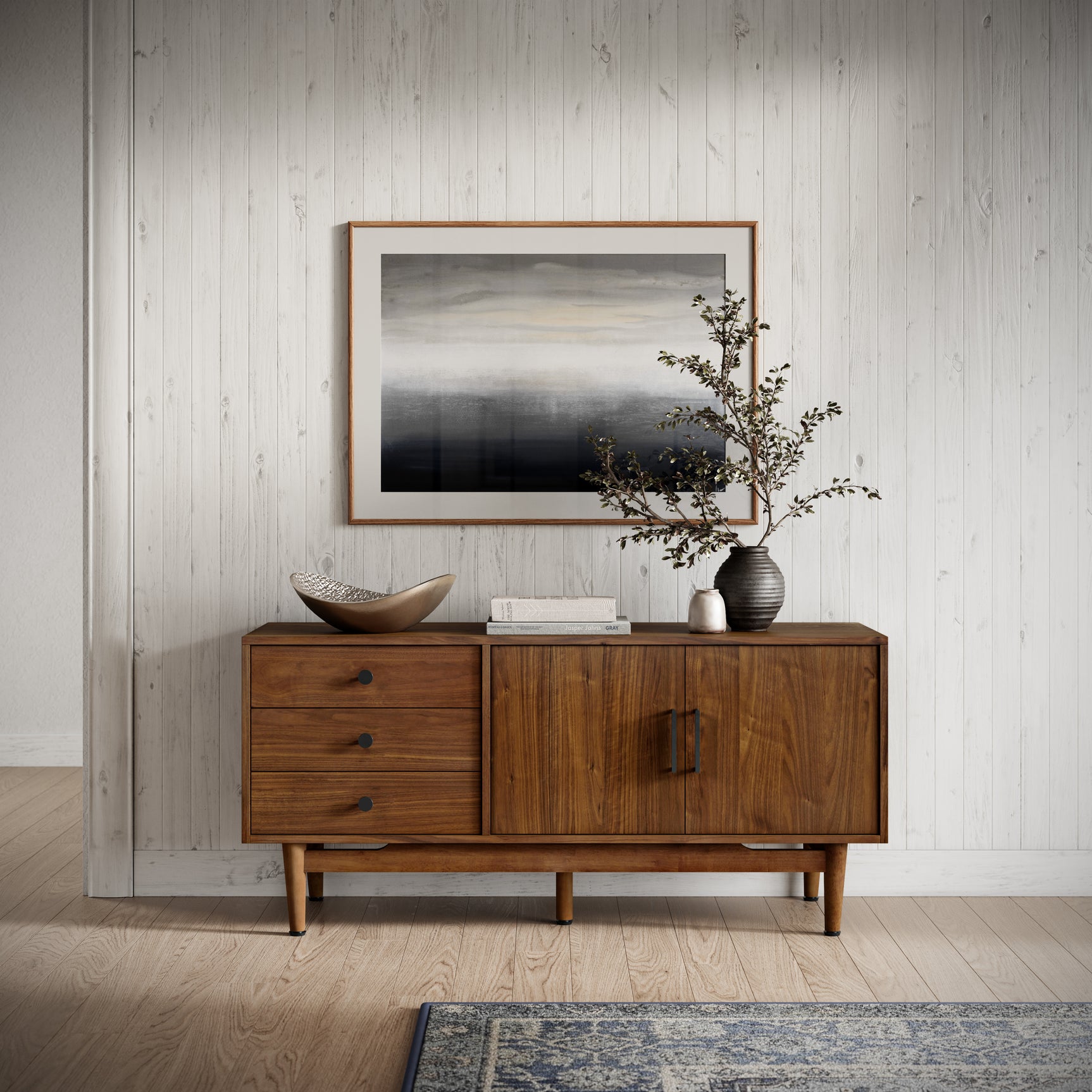Olson Walnut Media Console 57 - Ornate Home