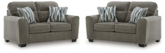 Olten Graphite 2 Loveseats - Ornate Home