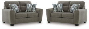Olten Graphite 2 Loveseats - Ornate Home