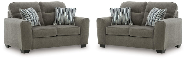 Olten Graphite 2 Loveseats - Ornate Home