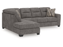 Olten Graphite 2-Piece LEF Sectional with Chaise - Ornate Home